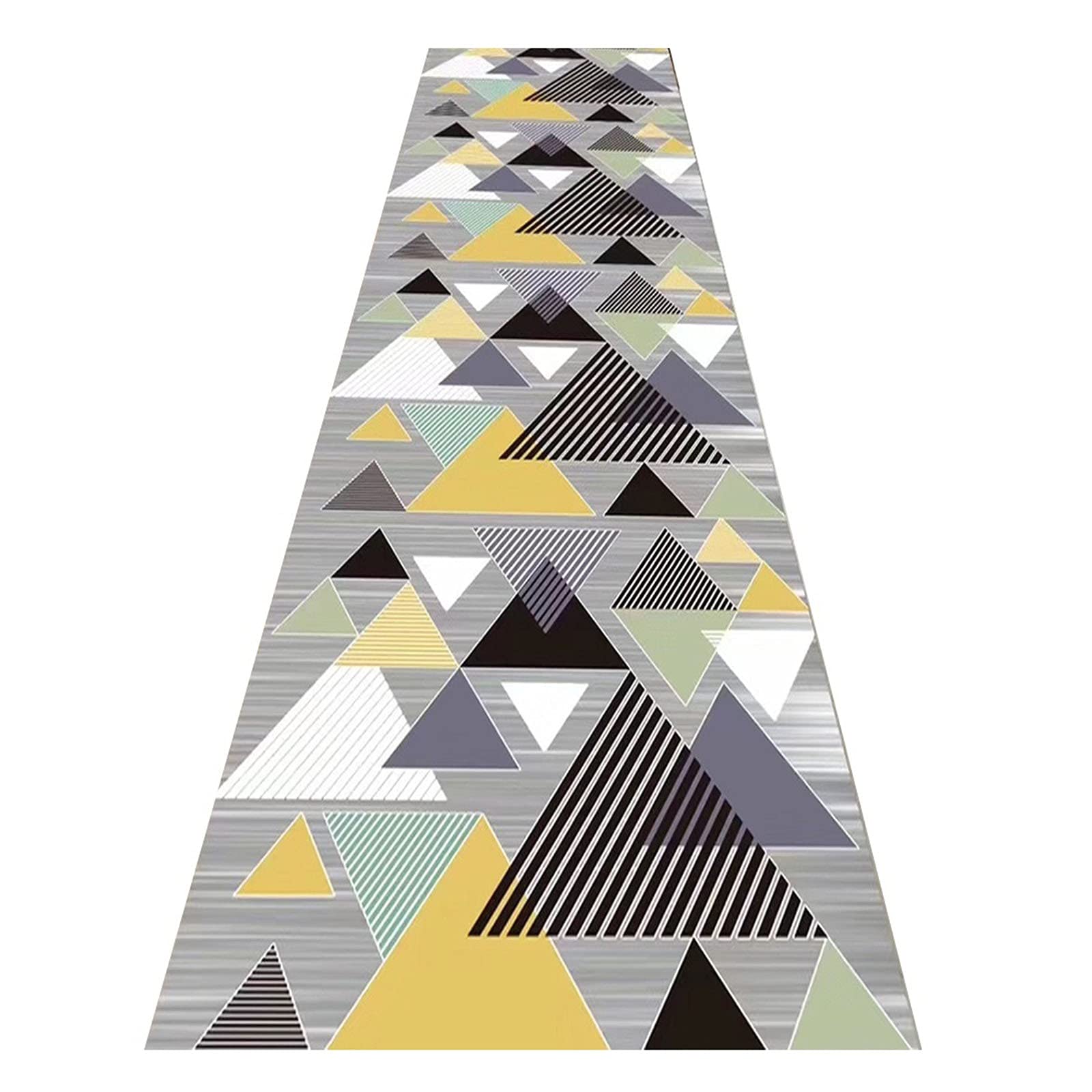 Tapis couloir moderne antidérapant motif triangle ZRUYI