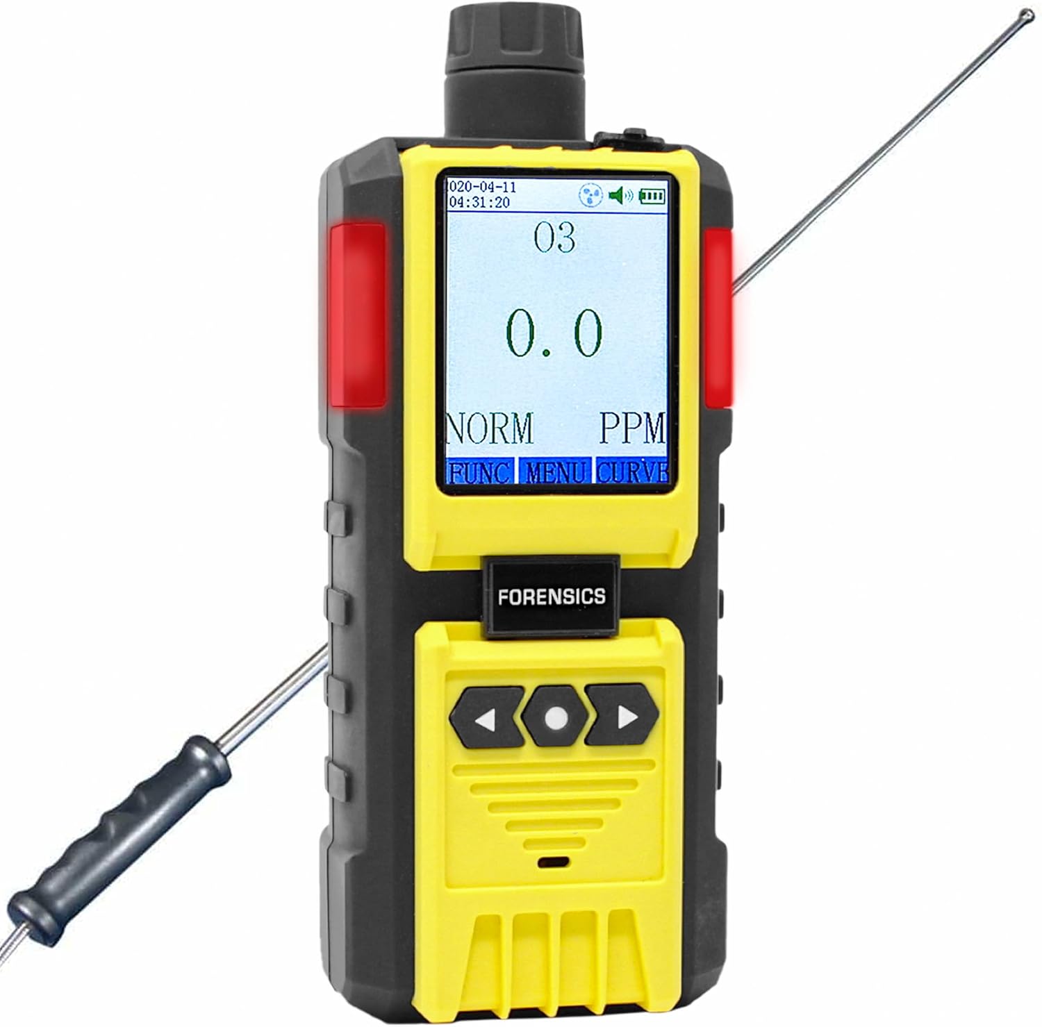 OZONE Detector with Built-in Pump Probe by FORENSICS | Ozone Meter | USA Calibrated | Computer Data Logging | USA NIST Traceable Calibration |