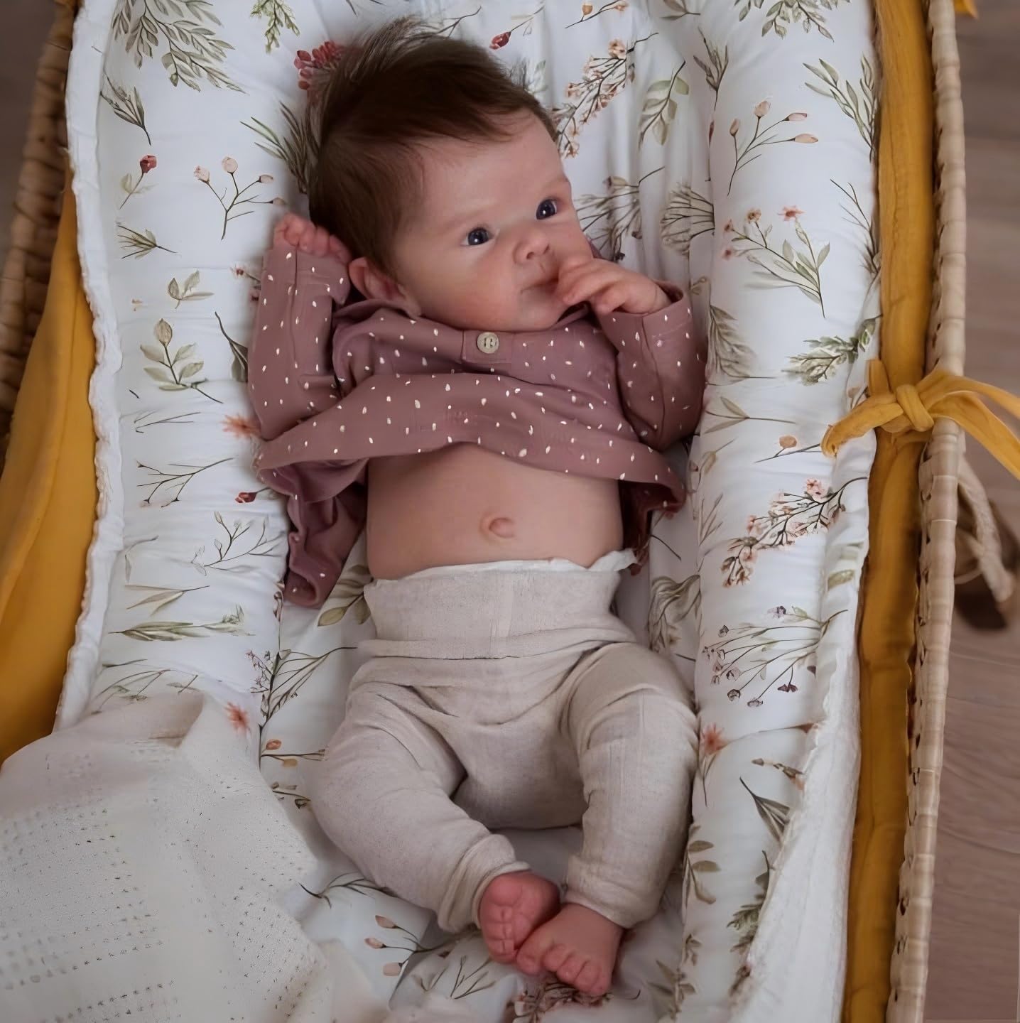 iCradle Lovely Real Life Reborn Baby Dolls 19 inch 48 cm Full Body Vinyl Silicone Baby Doll Girl Anatomically Correct Realistic Look Newborn Doll