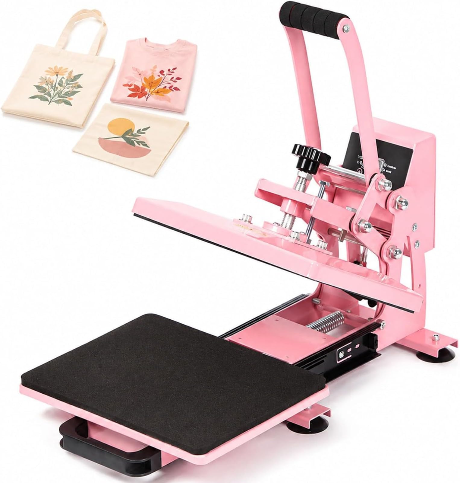 Prensa de Calor 23 * 30 Cm Prensa Textil Prensa de Calor para Camisetas Máquina de Impresión 600 W Multifuncional DIY con Controlador de Tiempo de Temperatura LED Digital 23 * 30cm