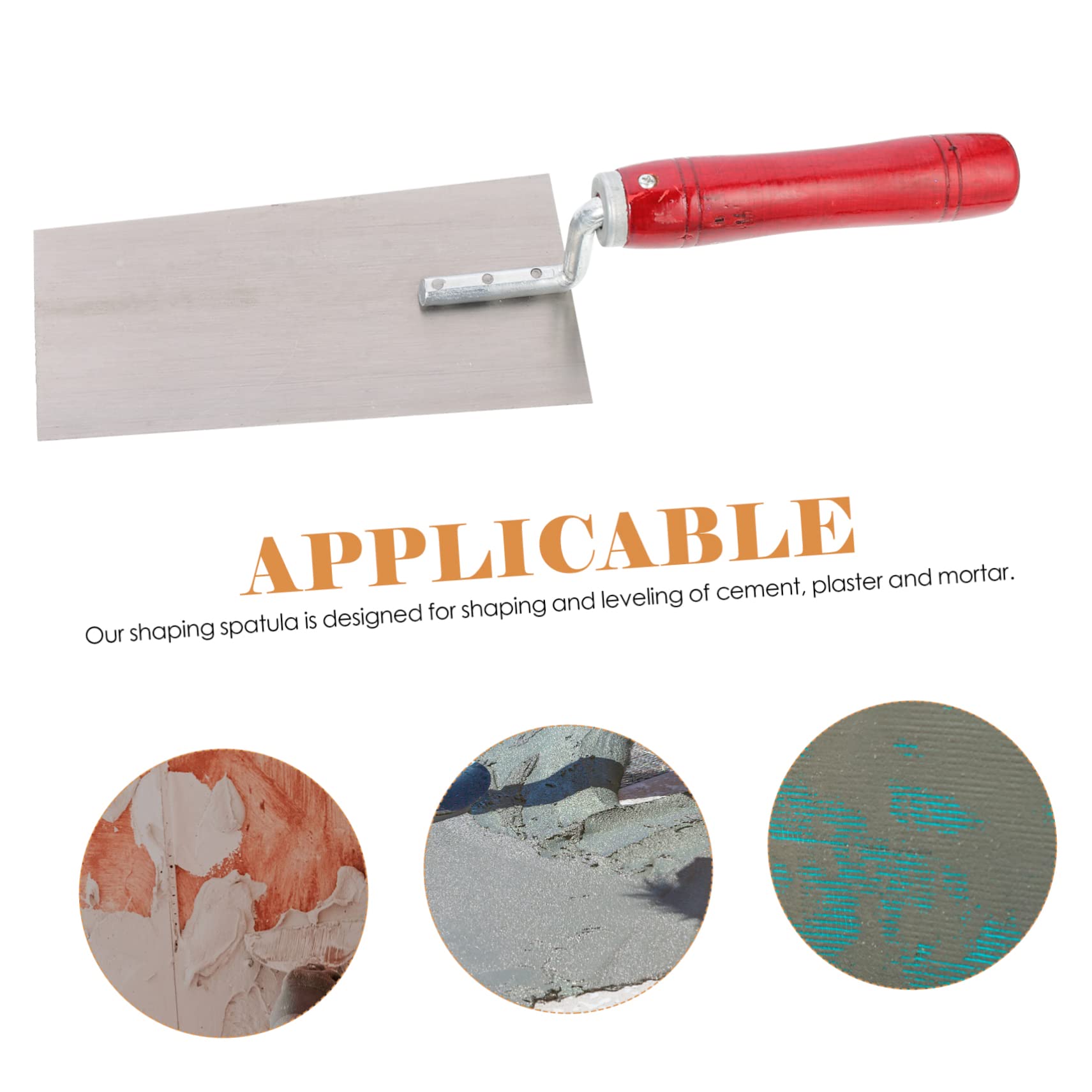 Truelle à Plâtrer Manche Bois en Acier Inoxydable, Lot de 3