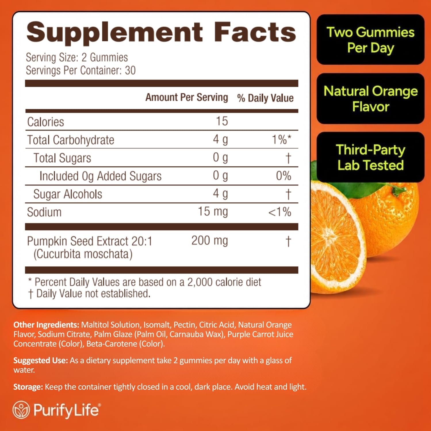 Sugar-Free Pumpkin Seed Gummies to Support Healthy Hair & Skin, Vegan — Amazon image 4