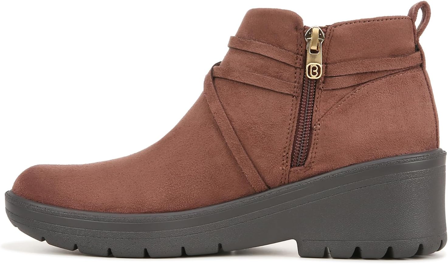 BZees Women's Blaine Washable Comfort Ankle Boots Brown 8 M