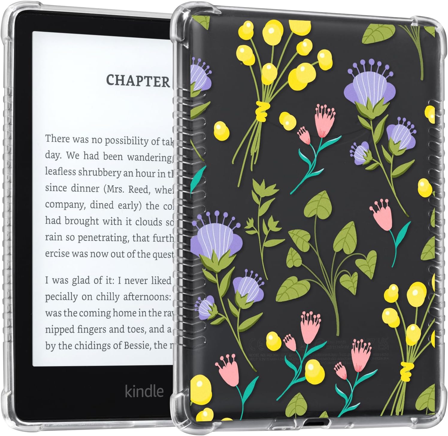 CoBak Case for 6.8" Amazon Kindle Paperwhite - Transparent TPU and Corner Protection Cover for Kindle Paperwhite Signature Edition and Kindle Paperwhite 11th Generation 2021 Released, Lilac