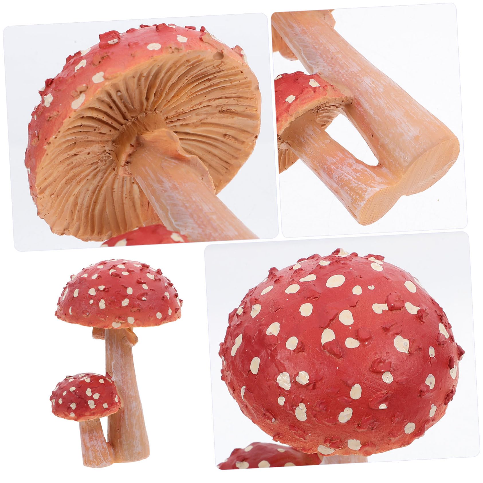 Kisangel 4 Pièces Champignon Bonsaï Ornements Terrarium Décor Pots De Plantes Décor Bonsaï Champignon Miniature s Figurines Mousse Paysage Ornements Fée Jardin