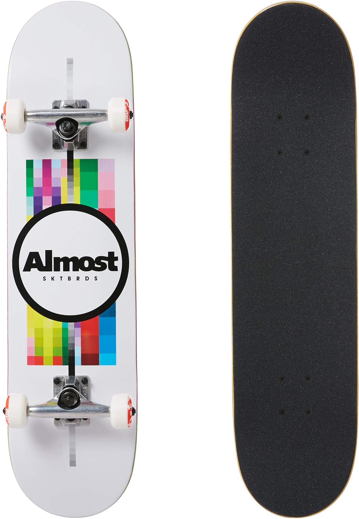 Almost Pixel Flip Resin Complete Skateboard - White 7.75"