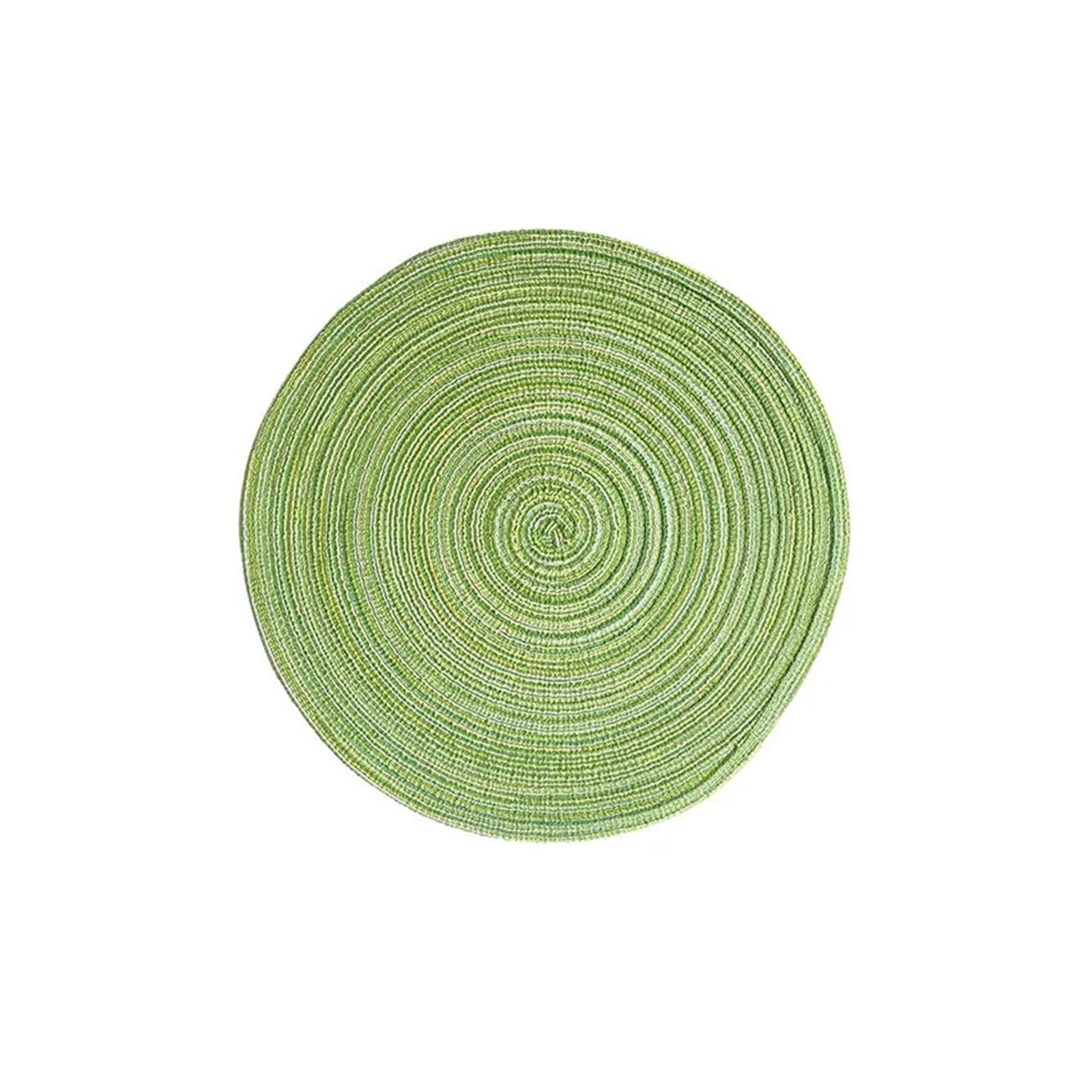 2Pcs 18CM Round Dinner Placemat Ramie Woven Cup Mat Heat Insulation Plate Coaster(C 2Pcs 18CM)