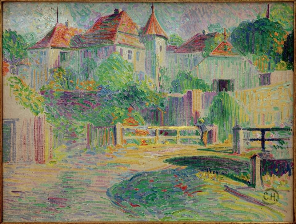 Tableau grand format 60x90cm château de Pretzfeld pour déco salon