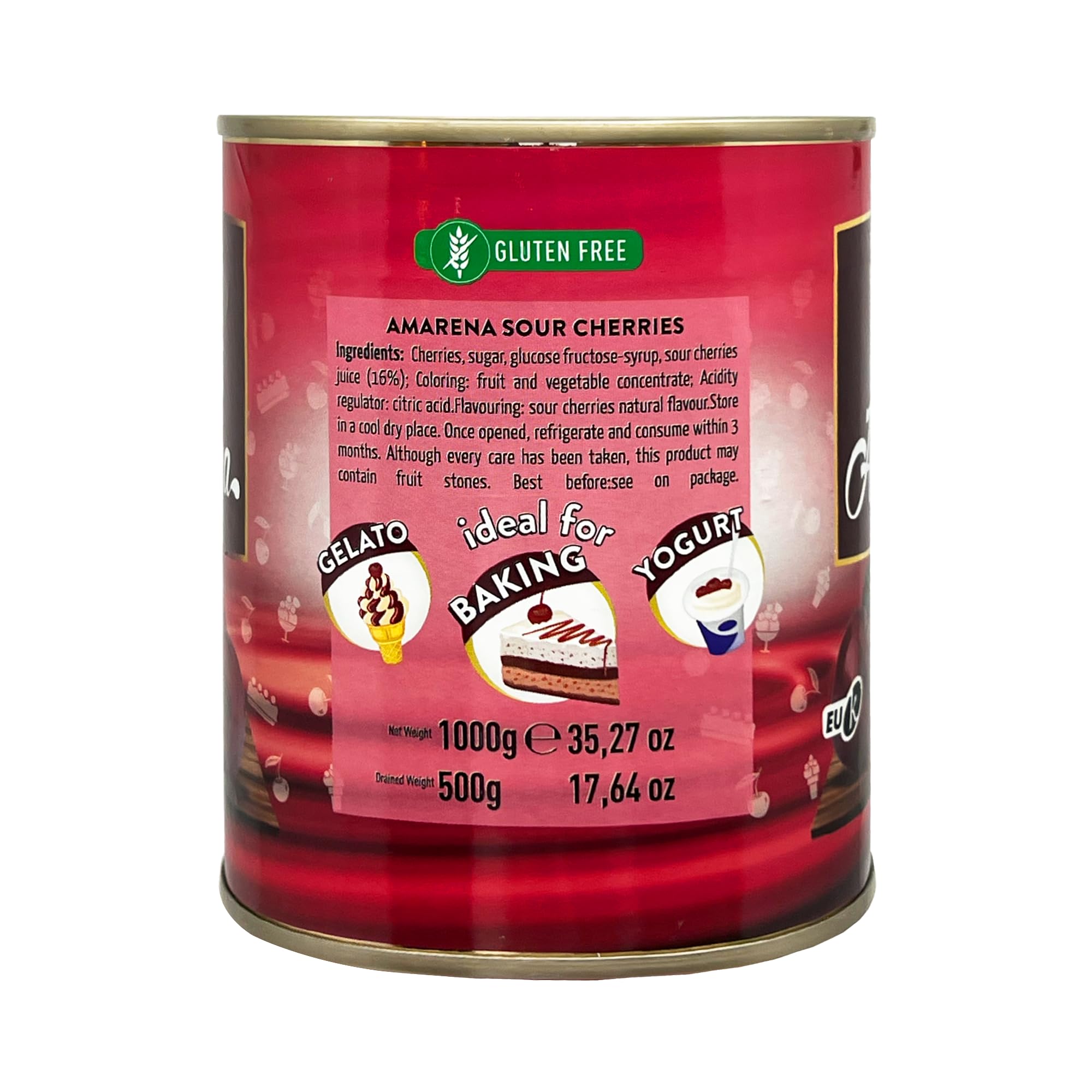 Sanniti REX Amarena Cherries in Syrup, 35.27 Ounce