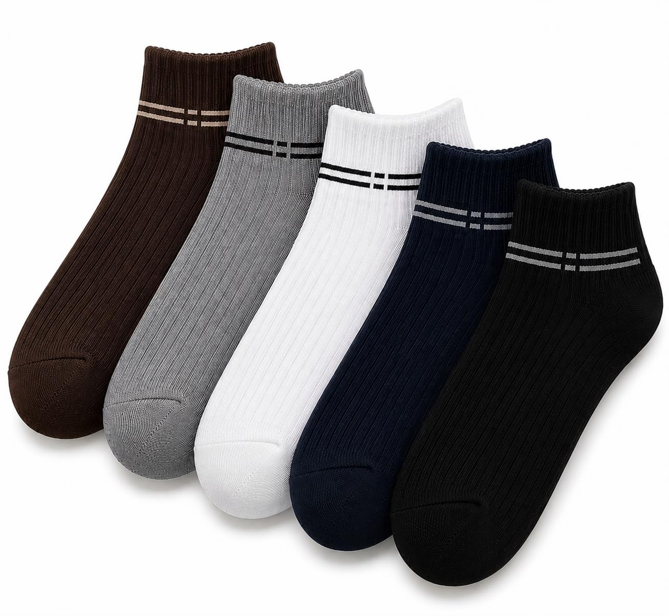 Men’s Cotton Ankle Length Socks | Soft, Breathable & Skin-Friendly Fabric | Durable Everyday Wear | Multi-Color Socks for Men Combo Pack of 5 | Stylish & Comfortable Fit-image-33