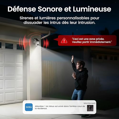 aosu 2K Wireless Solar Outdoor Camera, Kit of 4 Cameras with aosuBase, No Subscription, 360° Panoramic Auto-Tracking, Local 32GB, Alerts, Colour Night Vision, Wi-Fi 2.4/5GHz - 8
