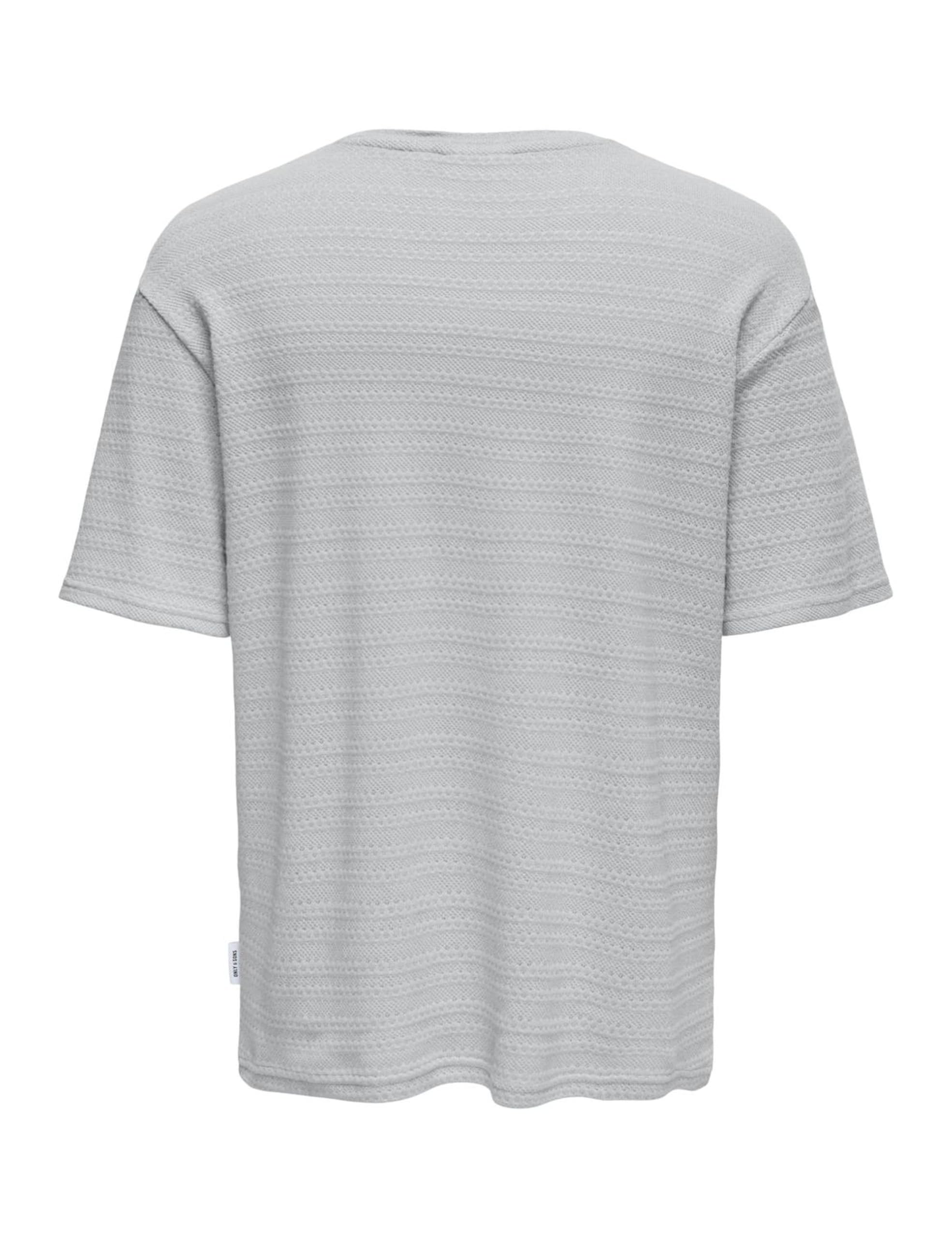 Onsgivo Reg 12 SS Crew Knit Noos, Glacier Gray, XXL