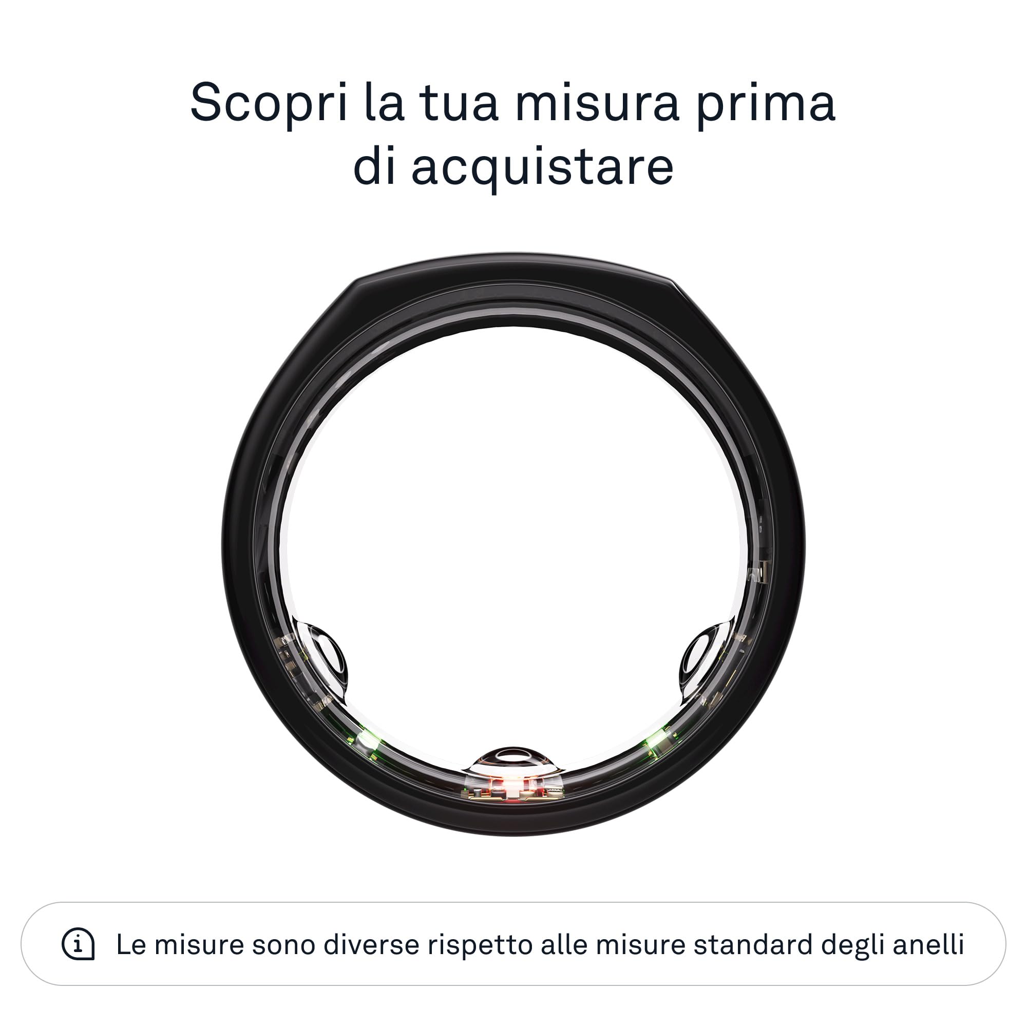 Oura Ring Gen3 Heritage - Misura 10, Black | Monitora sonno, frequenza cardiaca e fitness - Batteria fino a 7 giorni - Compatibile con iOS/Android - Provalo con il kit di misurazione Oura