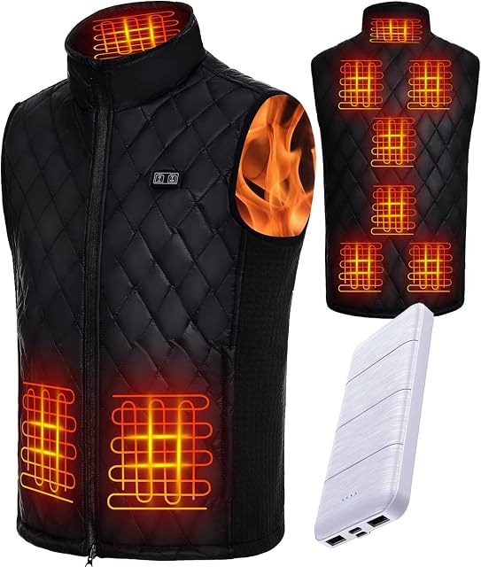 Heated Vest Unisex Warming Heating Clothes Lightweight Heated Electric Heated Vest with Battery Pack