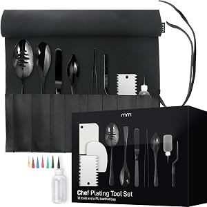 Mikamax – mm Chef’s Plating Tool Set – Kit Di Rivestimento Culinaire – Kit Di Placcatura – Utensili Da Cucina – Accessori Cucina – Set Da 8 Pezzi