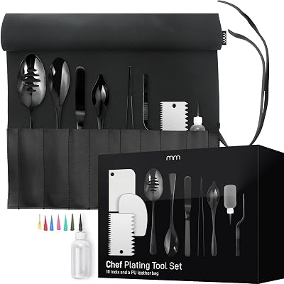 Mikamax – mm Chef’s Plating Tool Set – Kit Di Rivestimento Culinaire – Kit Di Placcatura – Utensili Da Cucina – Accessori Cucina – Set Da 8 Pezzi