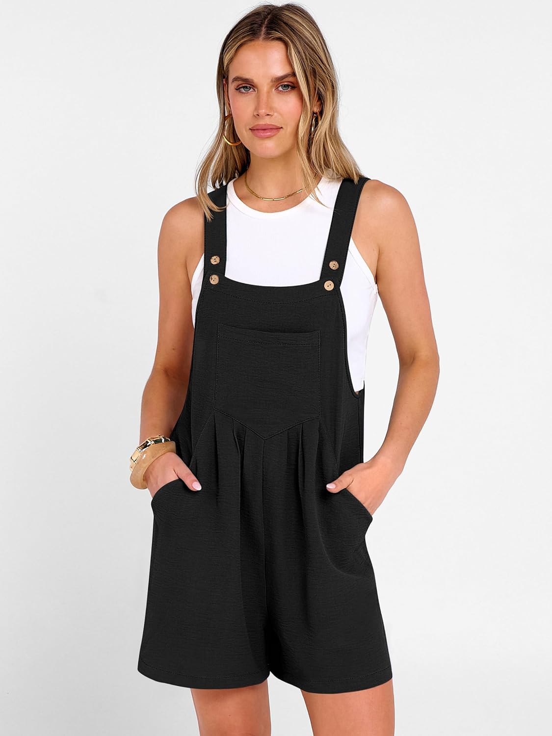 ANRABESS Women Summer Short Overalls Loose Fit Romper Casual One Piece Jumpsuits jumper Spring Outfits - Image 3