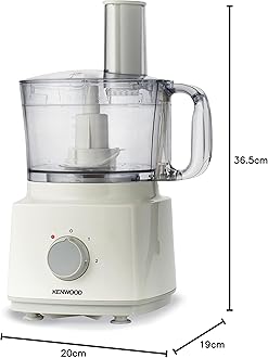 Kenwood Food Processor 750W Multi-Functional With 3 Interchangeable Disks, Blender, Whisk, Dough Maker Fdp03 White