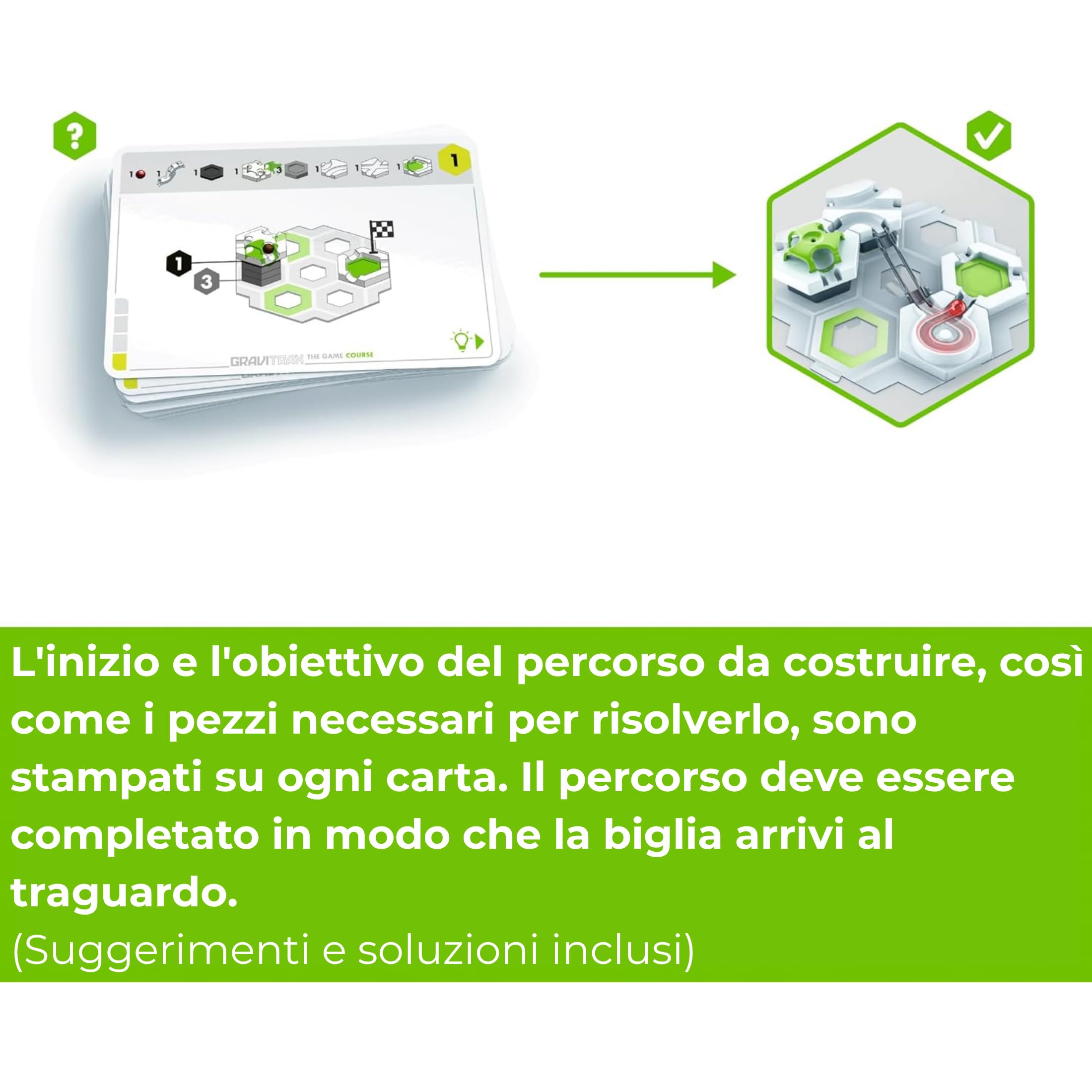Ravensburger - GraviTrax The Game Course, Pista biglie 29 pezzi, Gioco di logica, 30 carte sfida multilivello, Costruire circuiti, Rompicapo STEM 8+ anni e adulti, Compatibile con tutti i GraviTrax