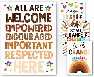 Sproutbrite Diversity Posters for Teachers and Classrooms - Decorations Decor Wall Chart for Elementary, Middle School, High School