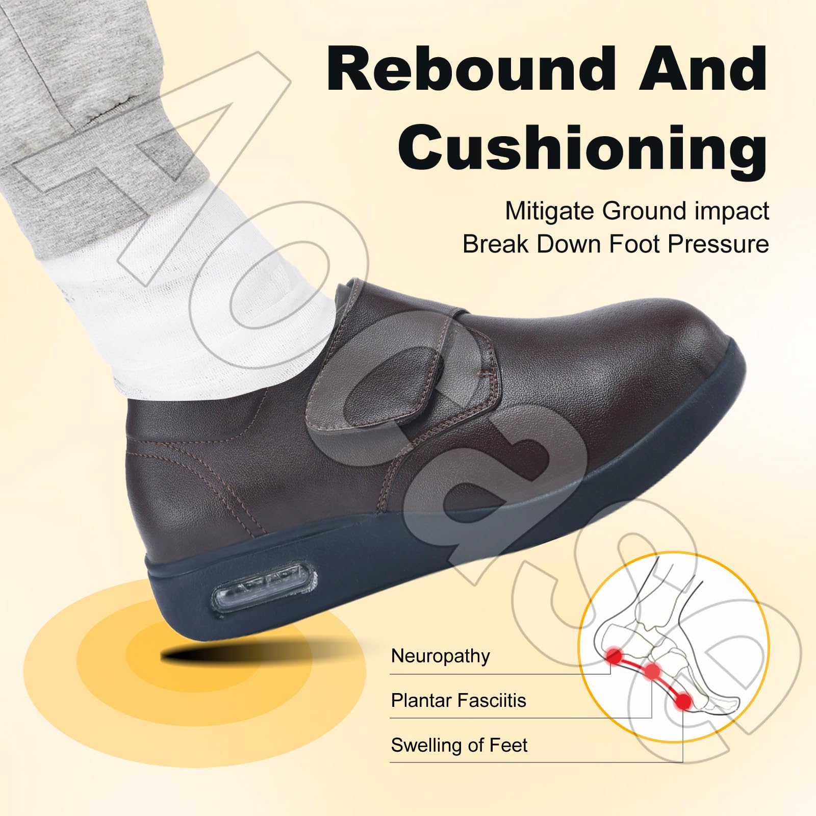 Scarpe Uomo Pianta Larga Scarpe Uomo per Diabetici Scarpe Sportive Ortopedici Slip-on da Donna in Pelle Impermeabile Donna Scarpe Scarpe Ortopediche da Donna