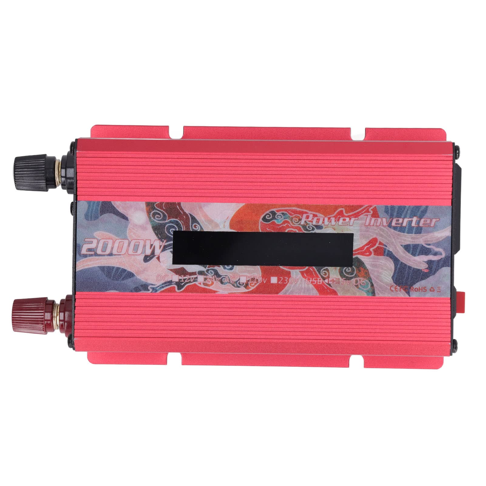 Przetwornica Napięcia Samochodu DC na AC Szybkie Rozpraszanie Ciepła Wyświetlacz LCD 2.0A Port USB Słoneczna Fala Sinusoidalna Samochód AC 220V 2000W (Hyuduosmhr61x2uc-14)