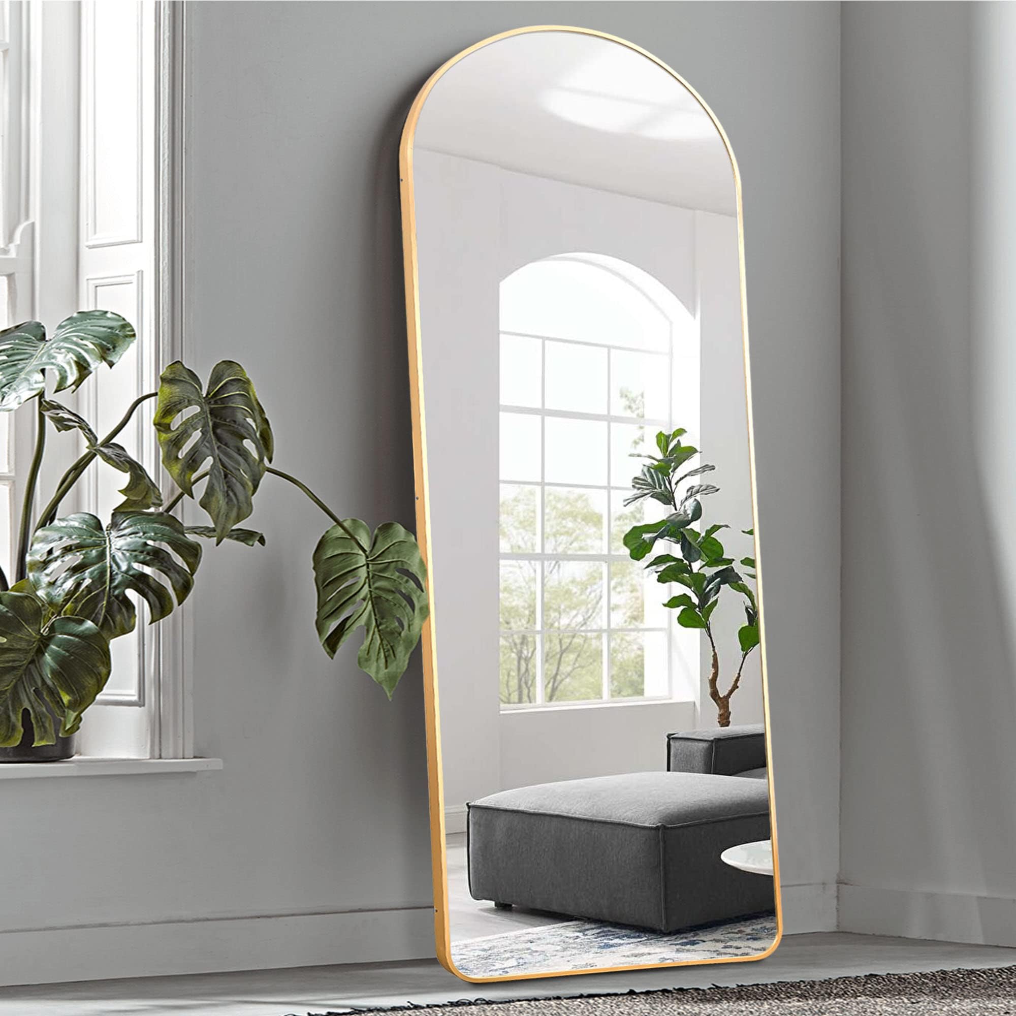 Amazon.com: KIAYACI Arched Full Length Mirror Floor Mirror with