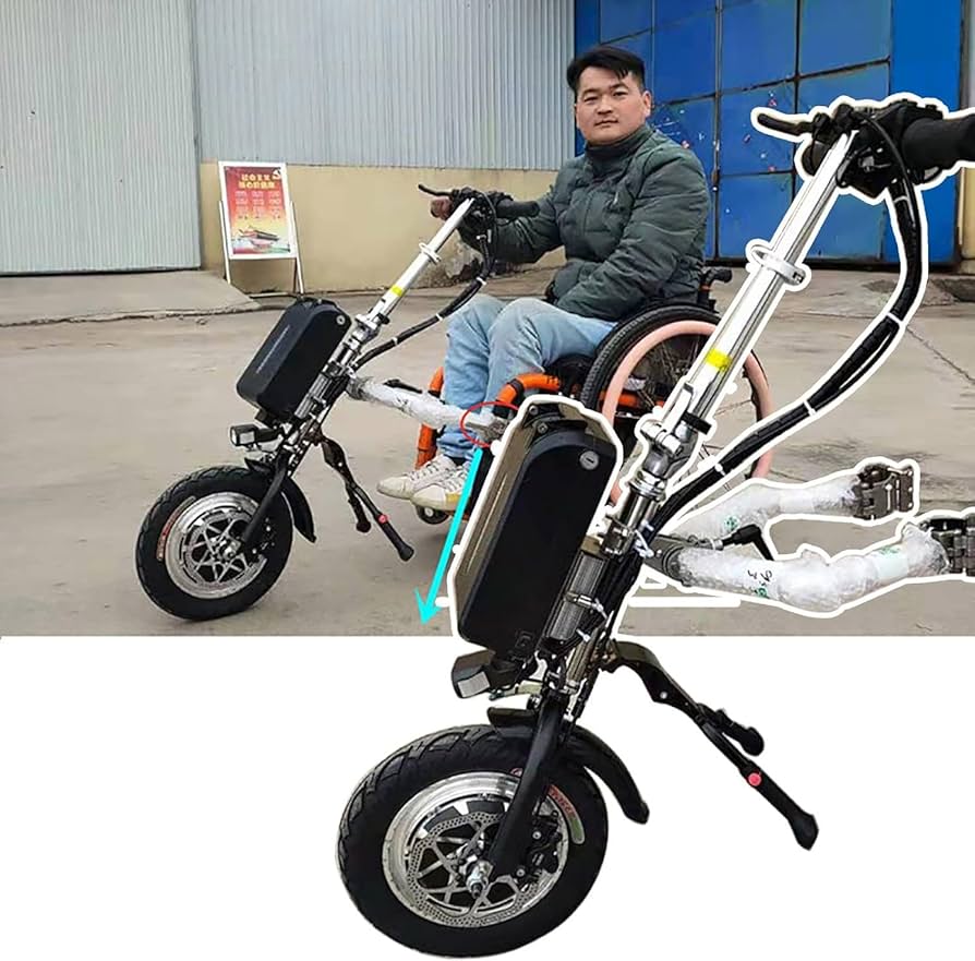 Amazon | 車いすプーラー、ハンドバイク用電動車いす-後付け