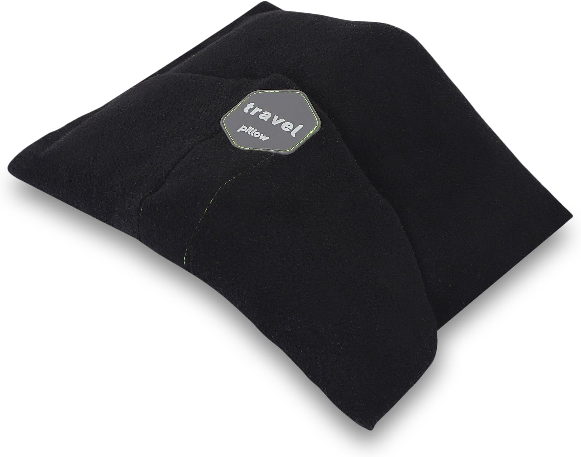 Super Soft Neck Support AC Travel Pillow | Soft Fleece Fabric Ideal for Use in Air Conditioned Travel - Machine Washable(Black)