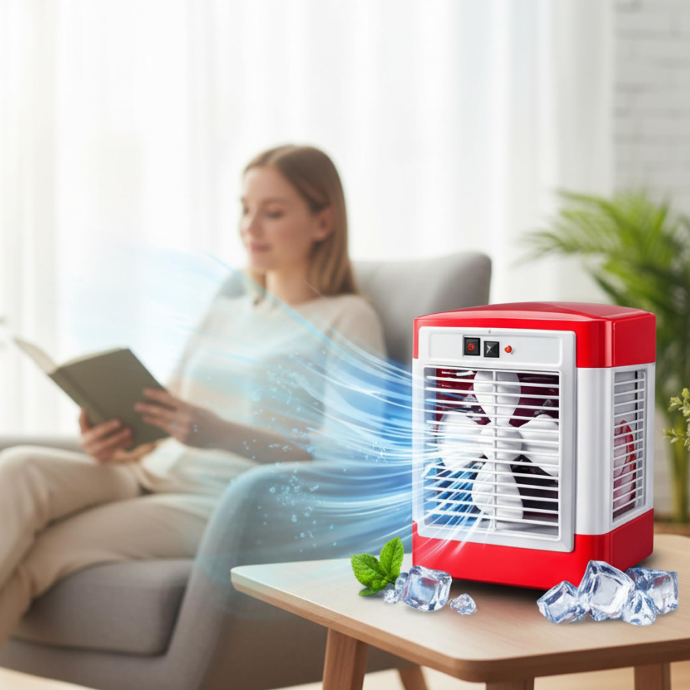 Drumstone (Exclusive 5+ 5 Year Warranty) Portable Desert Air Cooler with High Airflow, Energy Efficient Cooling Fan, Adjustable Speed Personal Room Cooler for Home Office Indoor Outdoor Use-picture-29