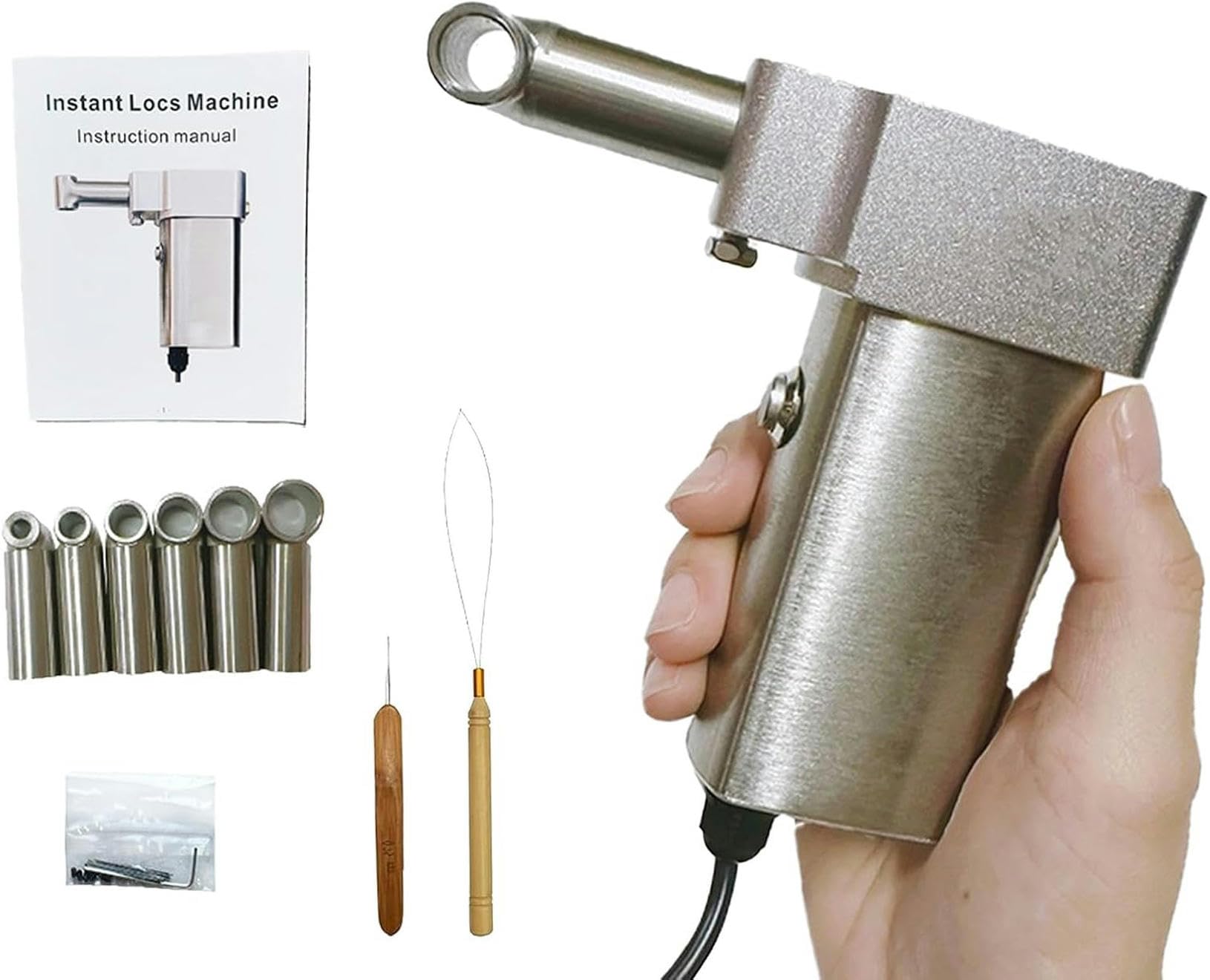 Máquina de mano para rastas con 6 cabezales: precisión eléctrica para un acabado impecable