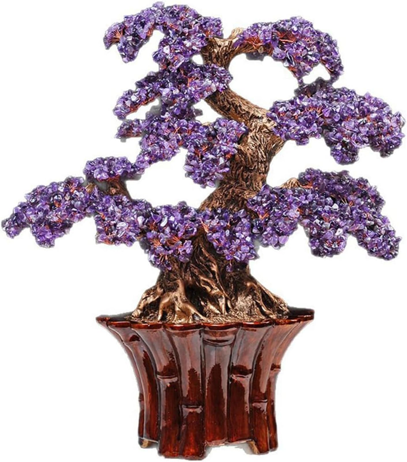 Natural Reiki Crystal Tree,Handmade Gemstone Healing Crystals Chakra Tree