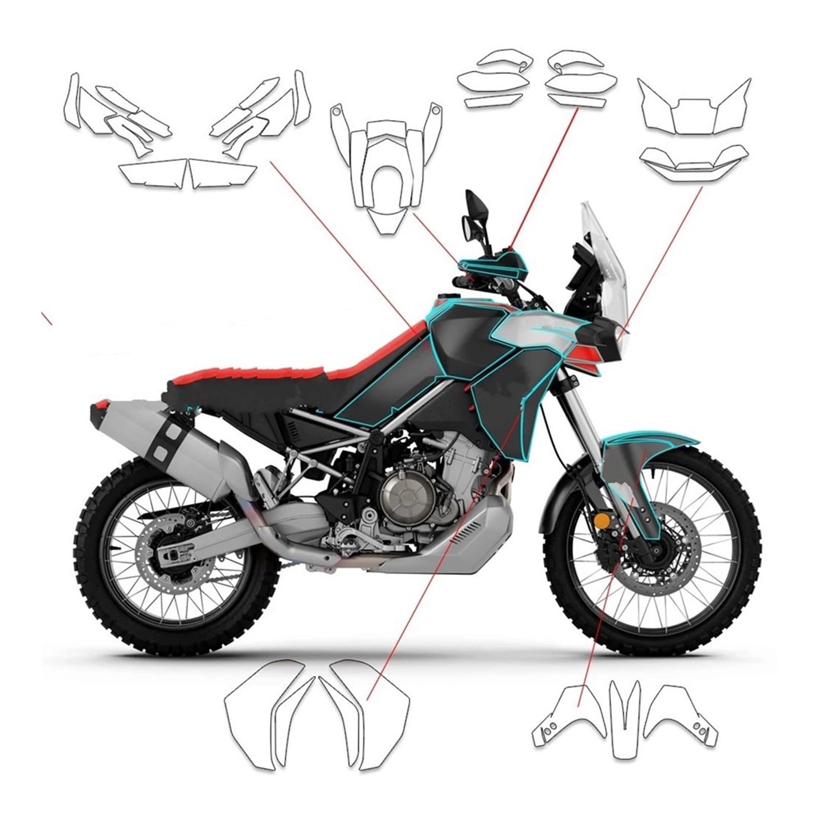 Pellicola Protettiva Invisibile Copertura TPU Vernice Carrozzeria Per Carenatura Per Tuareg660 Tuareg 660 Cruscotto Proteggi Schermo