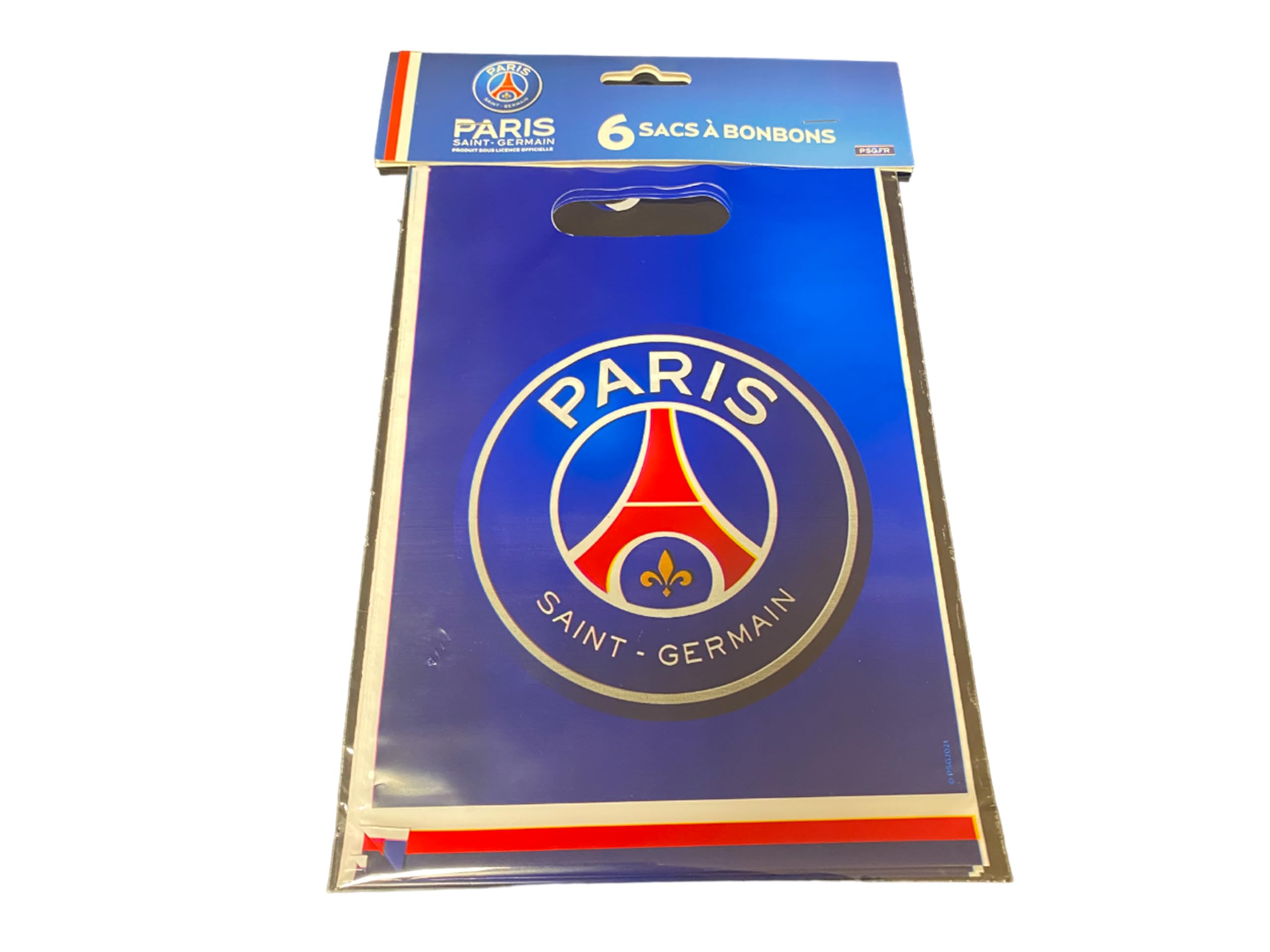 Party-Set PSG, 39-teilig, 6 Teller, 6 Becher, 20 Servietten, 6 Taschen, 1 Tischdecke, offizielle Kollektion von Paris Saint Germain
