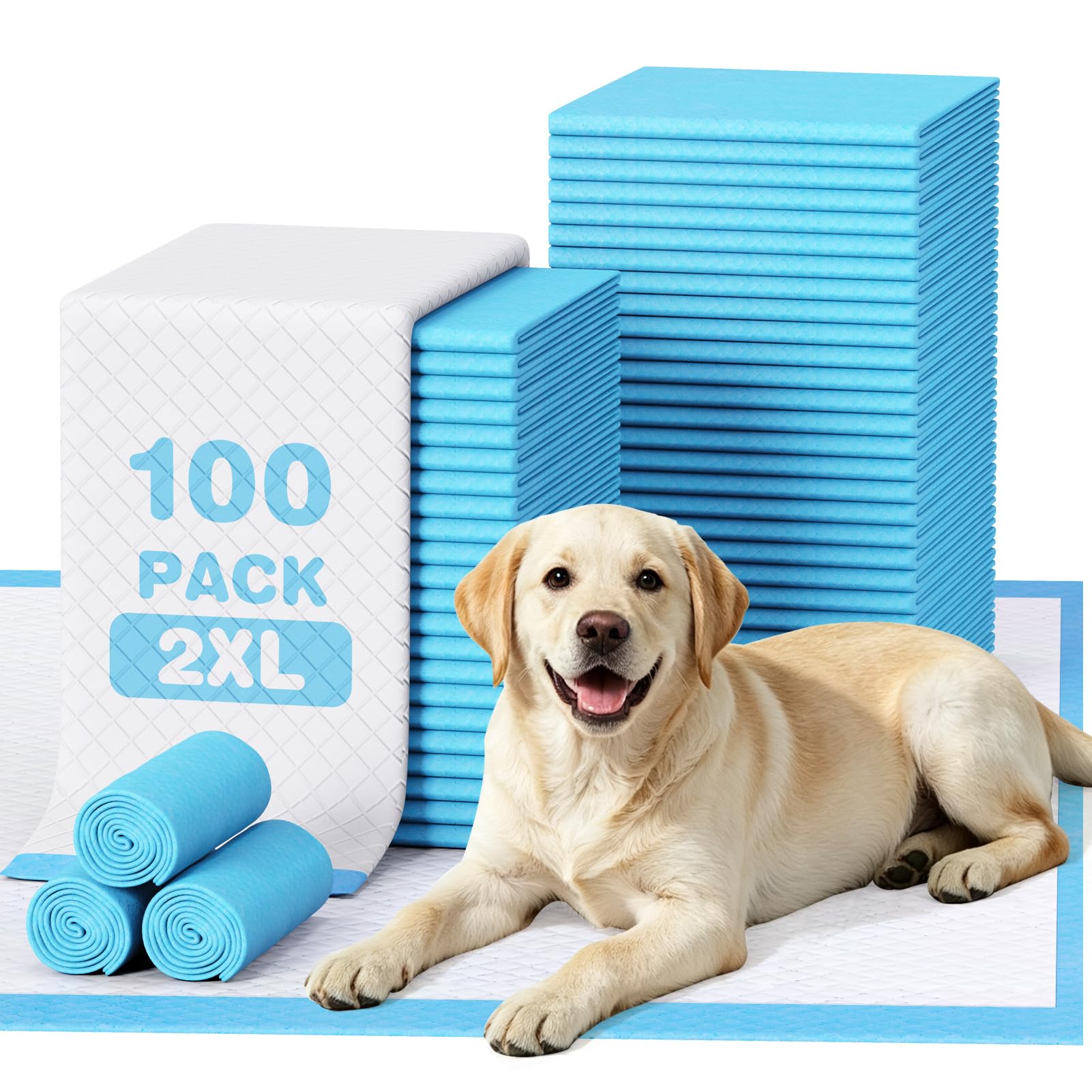Dog Pads Extra Large 30"x36"-100 Pack Super Absorbent XXL Pee Pads for Dogs