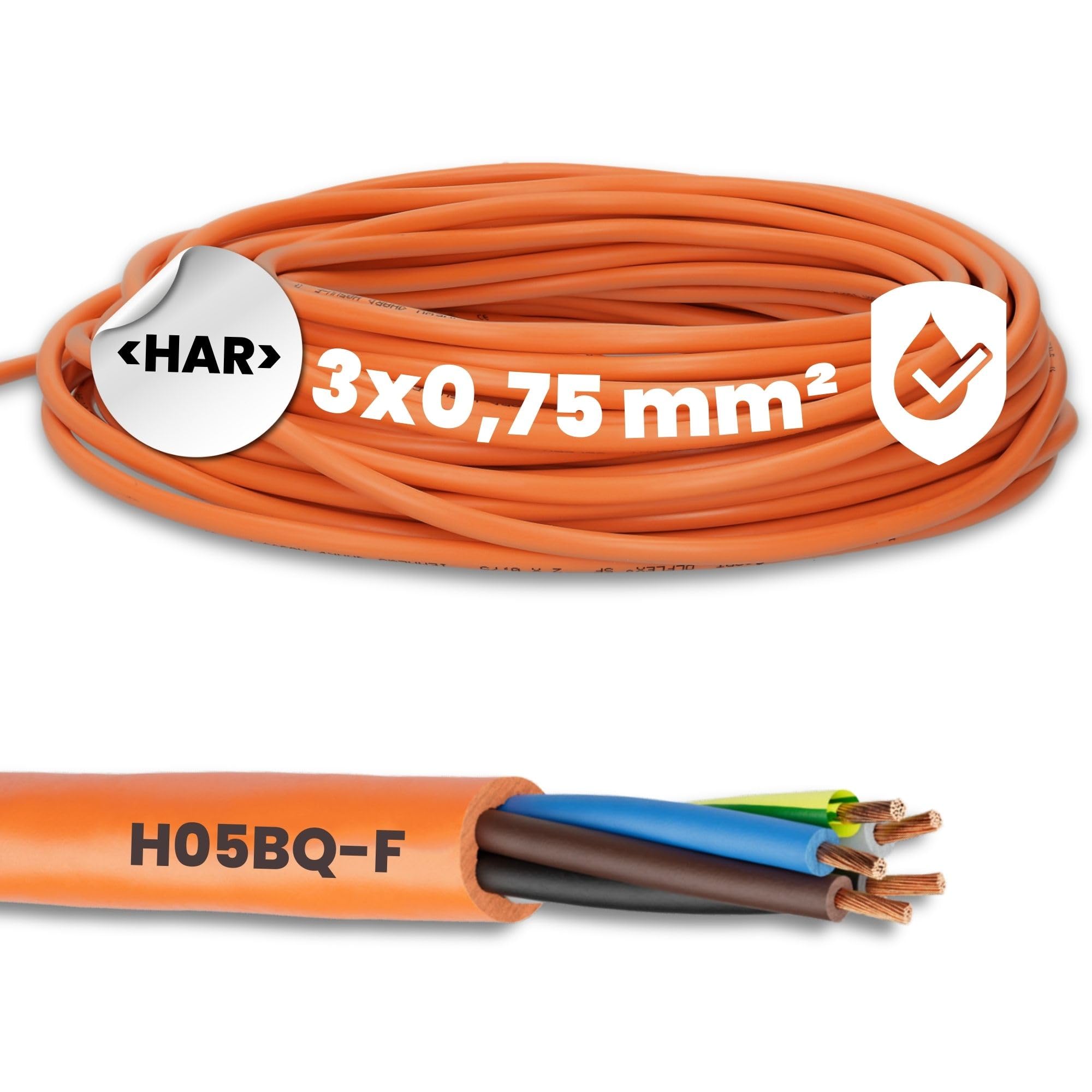 Lapp 10m Anschlusskabel ÖLFLEX 550 P H05BQ-F 3x0,75 mm²