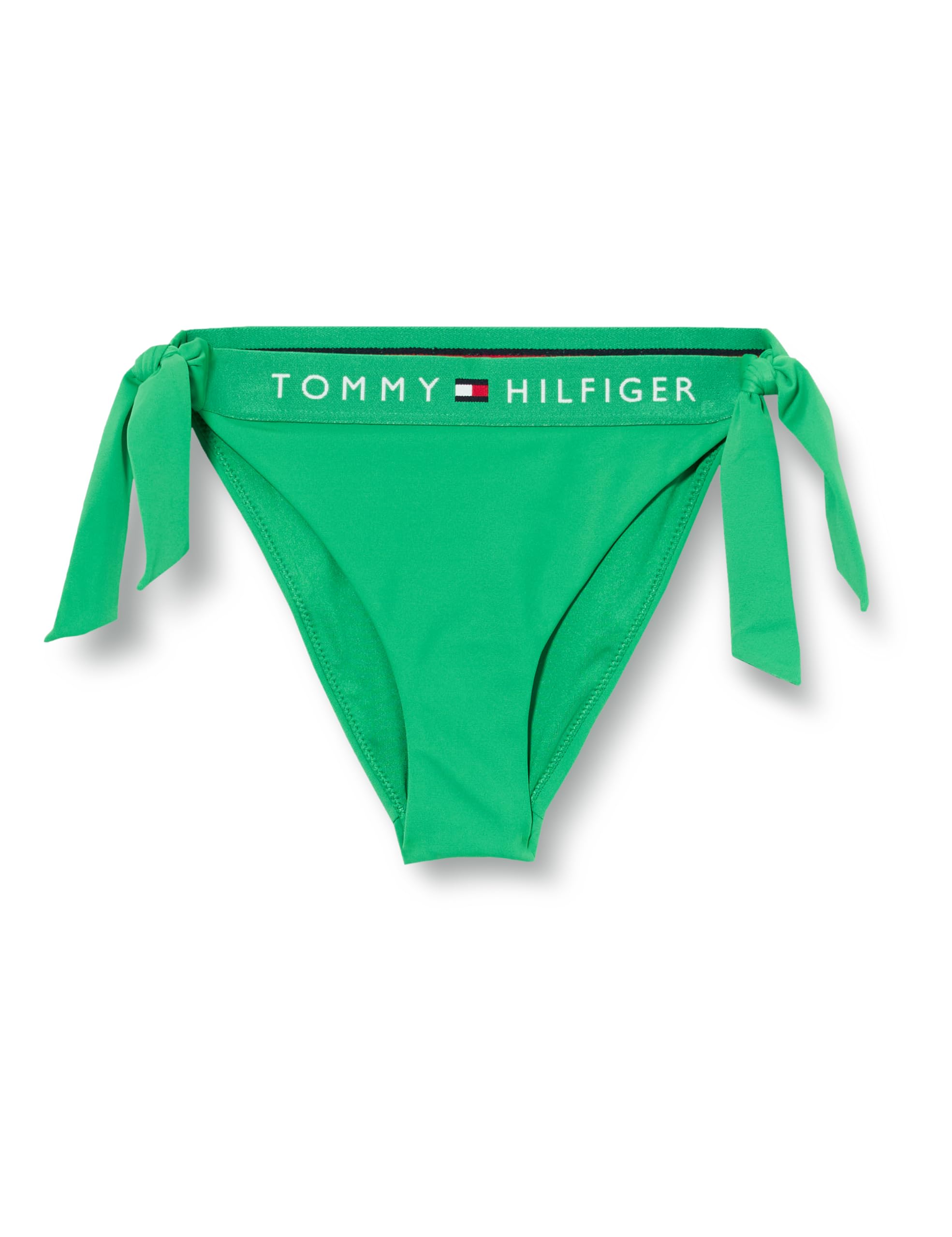 Tommy Hilfiger Women's Cheeky Side TIE Bikini UW0UW04497, Green, XL
