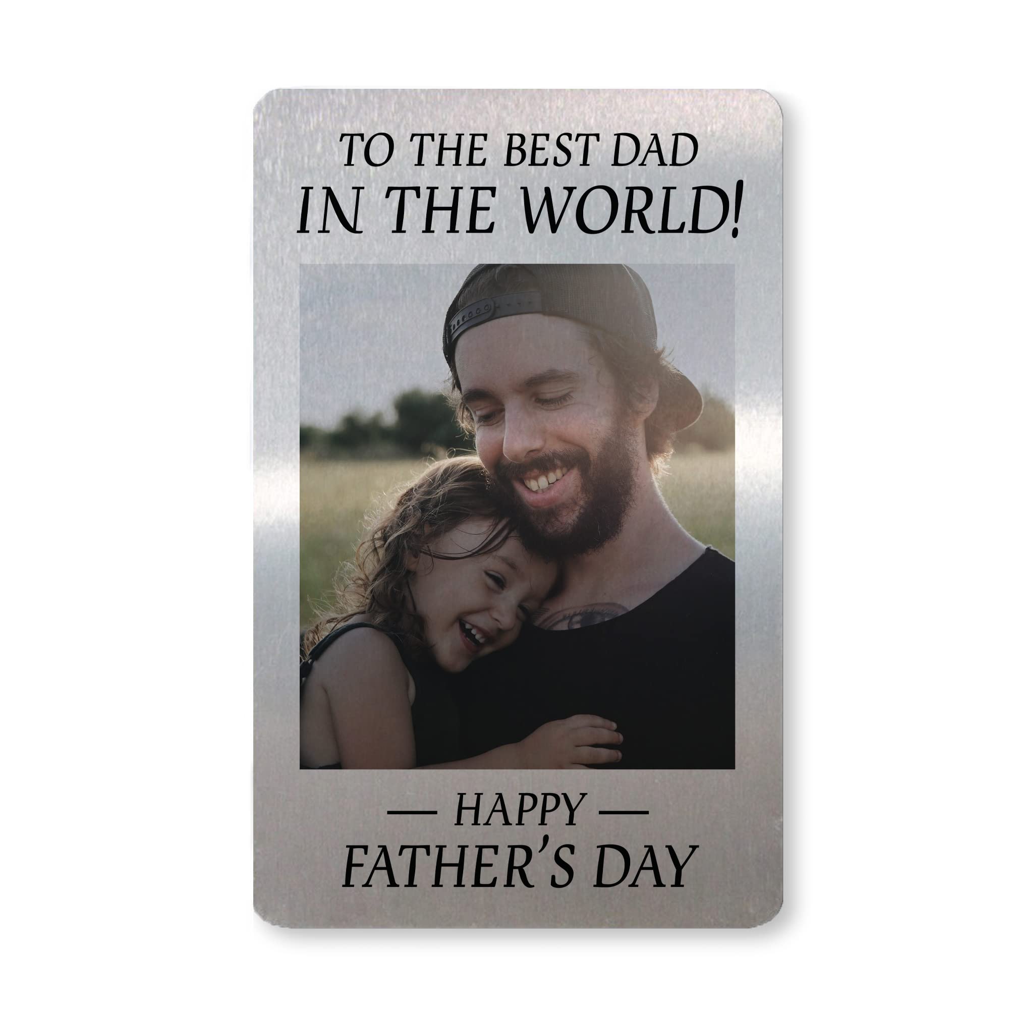 Best Dad In The World Personalised Photo Wallet Card Insert Daughter Son Gift