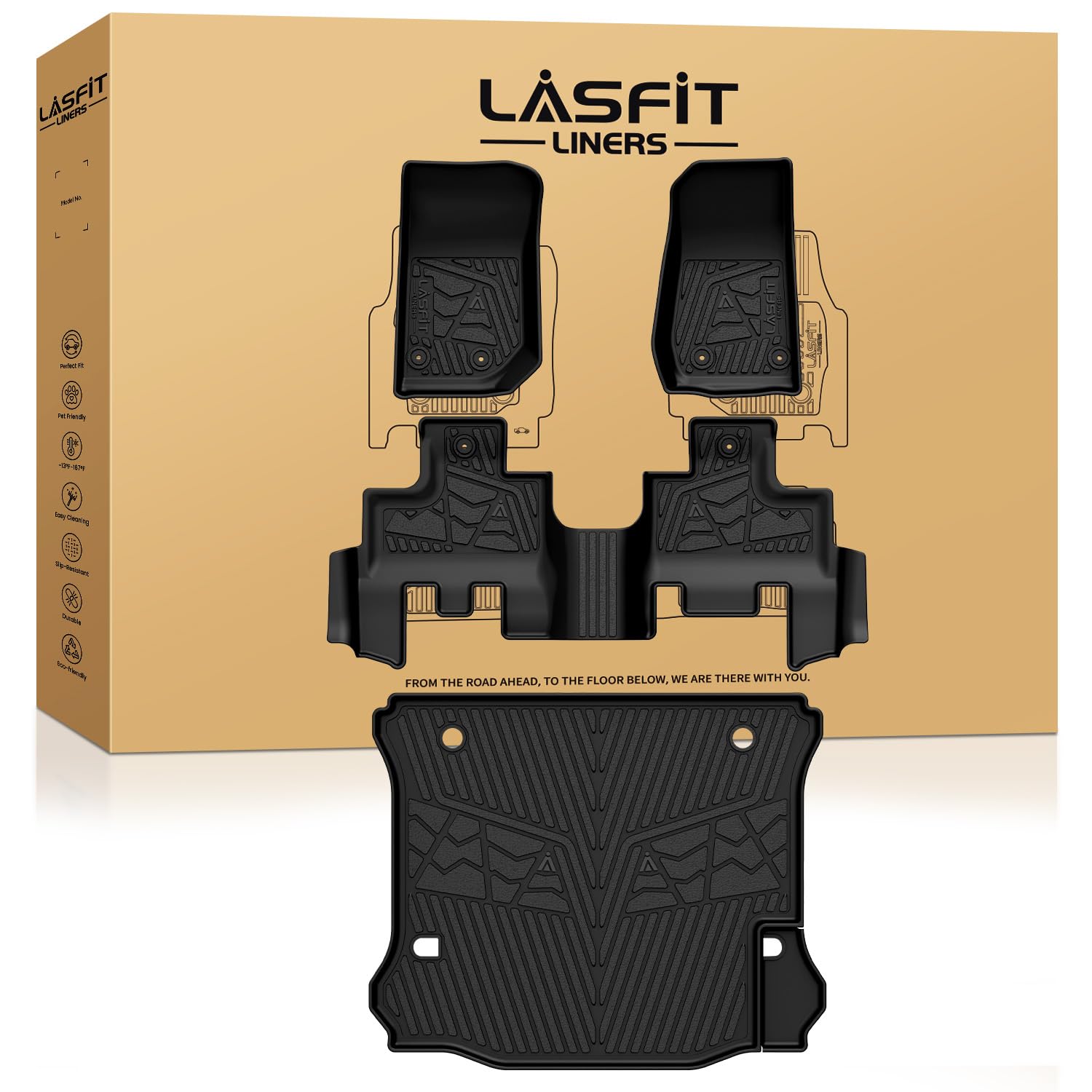 LASFIT Floor Mats for Jeep Wrangler JK