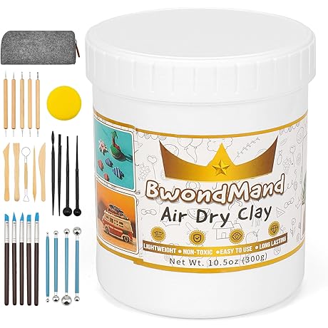 White Modeling Clay: Express Intricate Designs with 24 Precise Tools