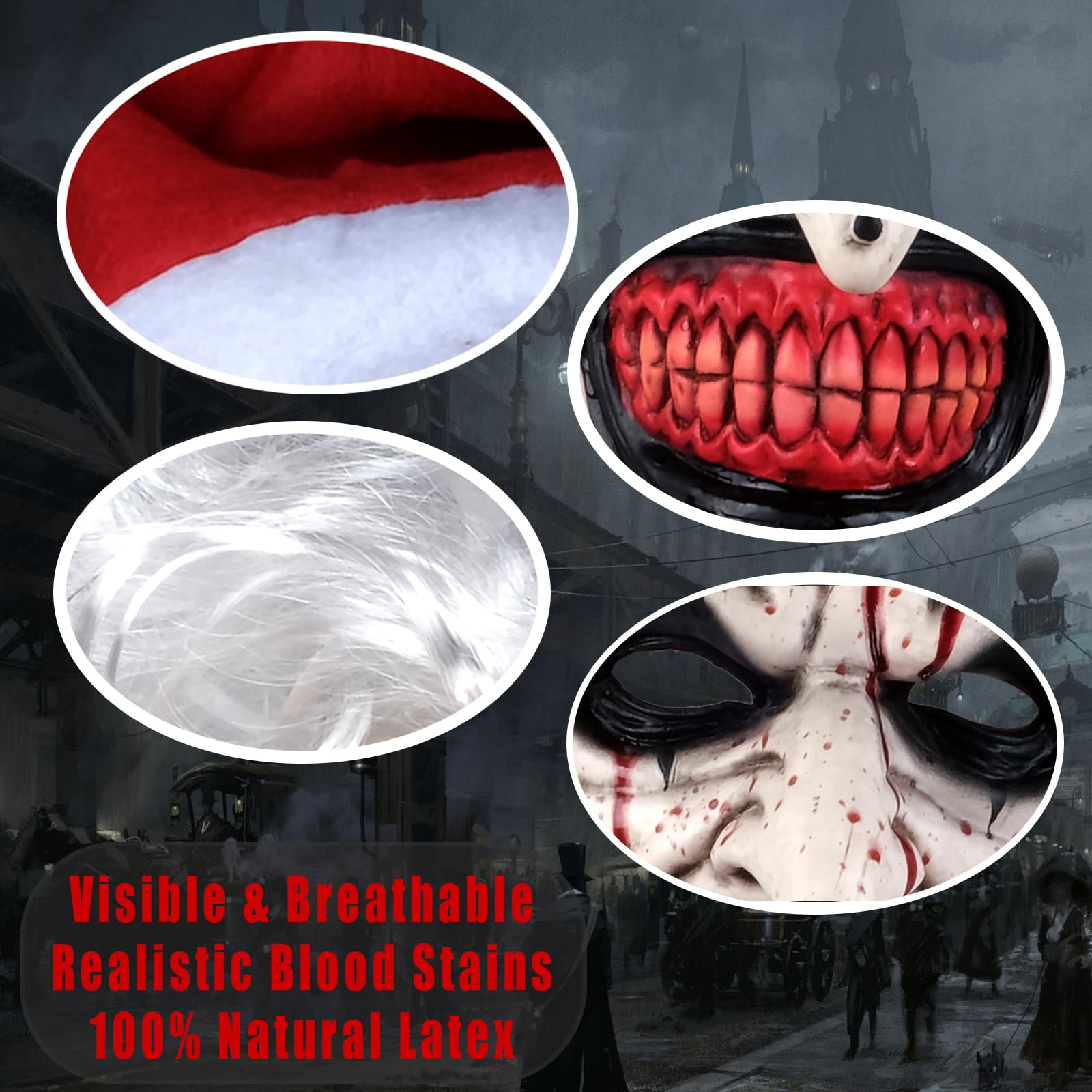 Aofonchy Halloween Mask Terrifier Art the Clown Mask - Image 2