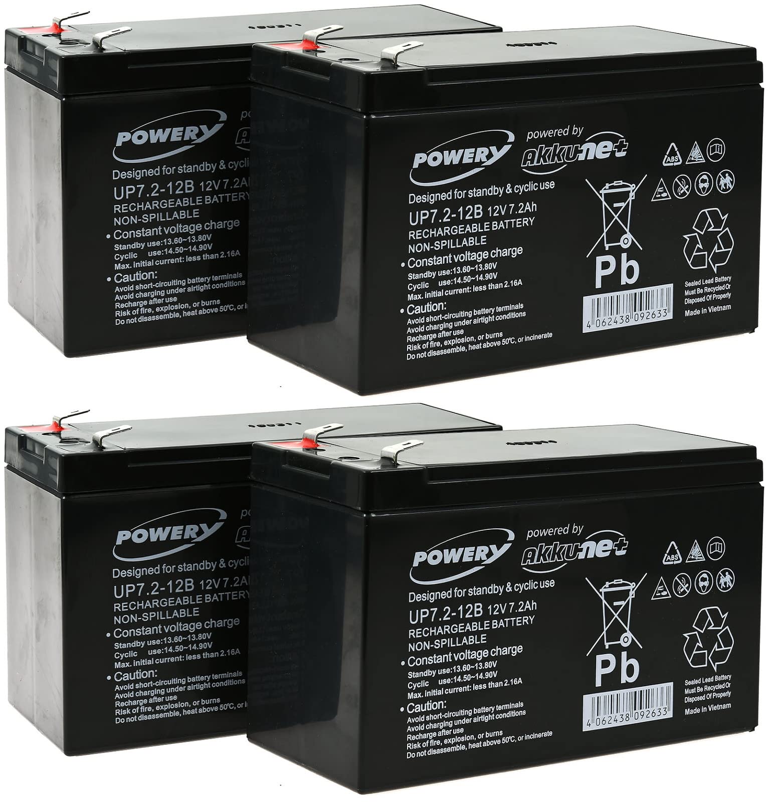 Powery Batería de Gel para SAI APC Smart-UPS RT 1000