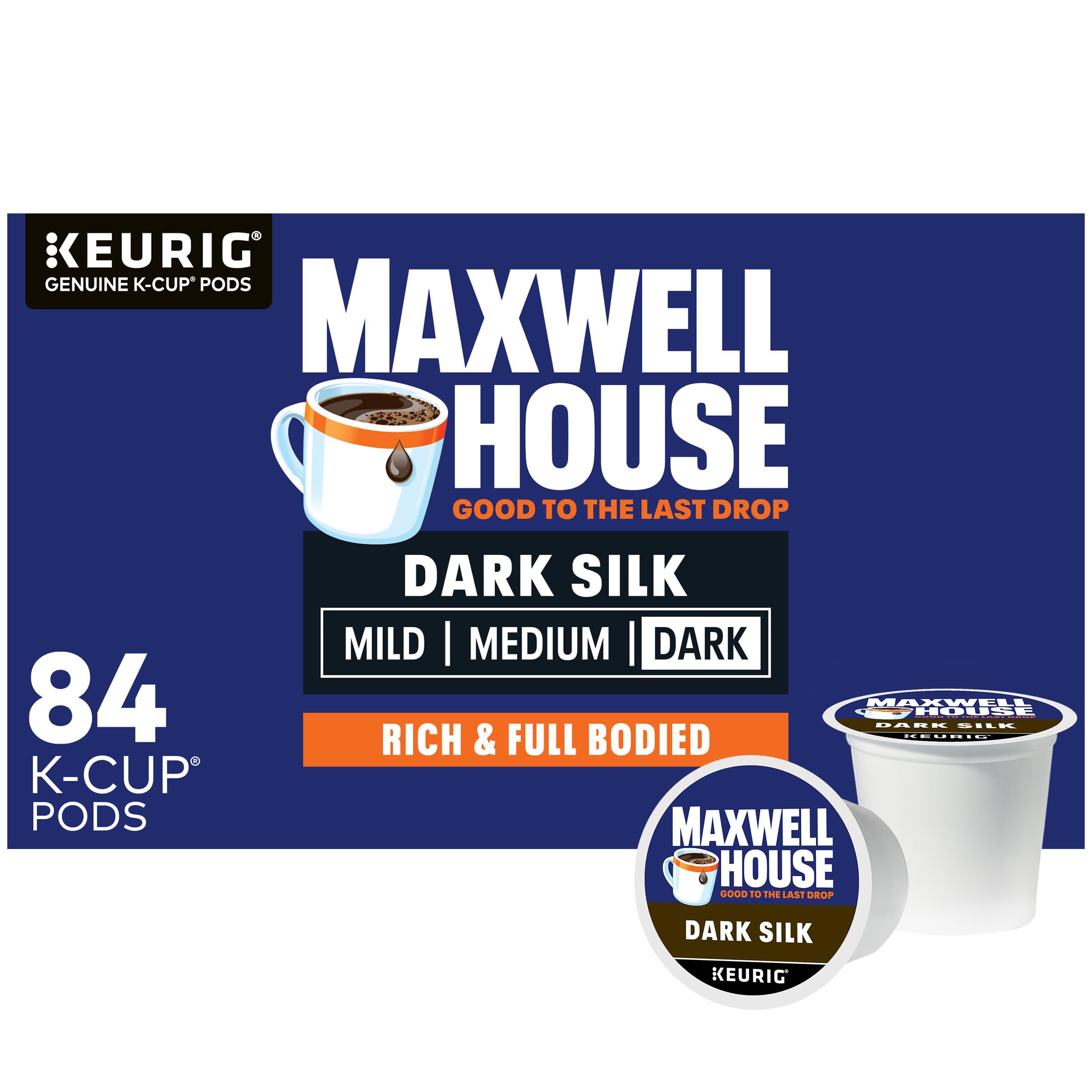 Maxwell House Dark Silk Dark Roast K-Cup® Coffee Pods (84 ct Box)