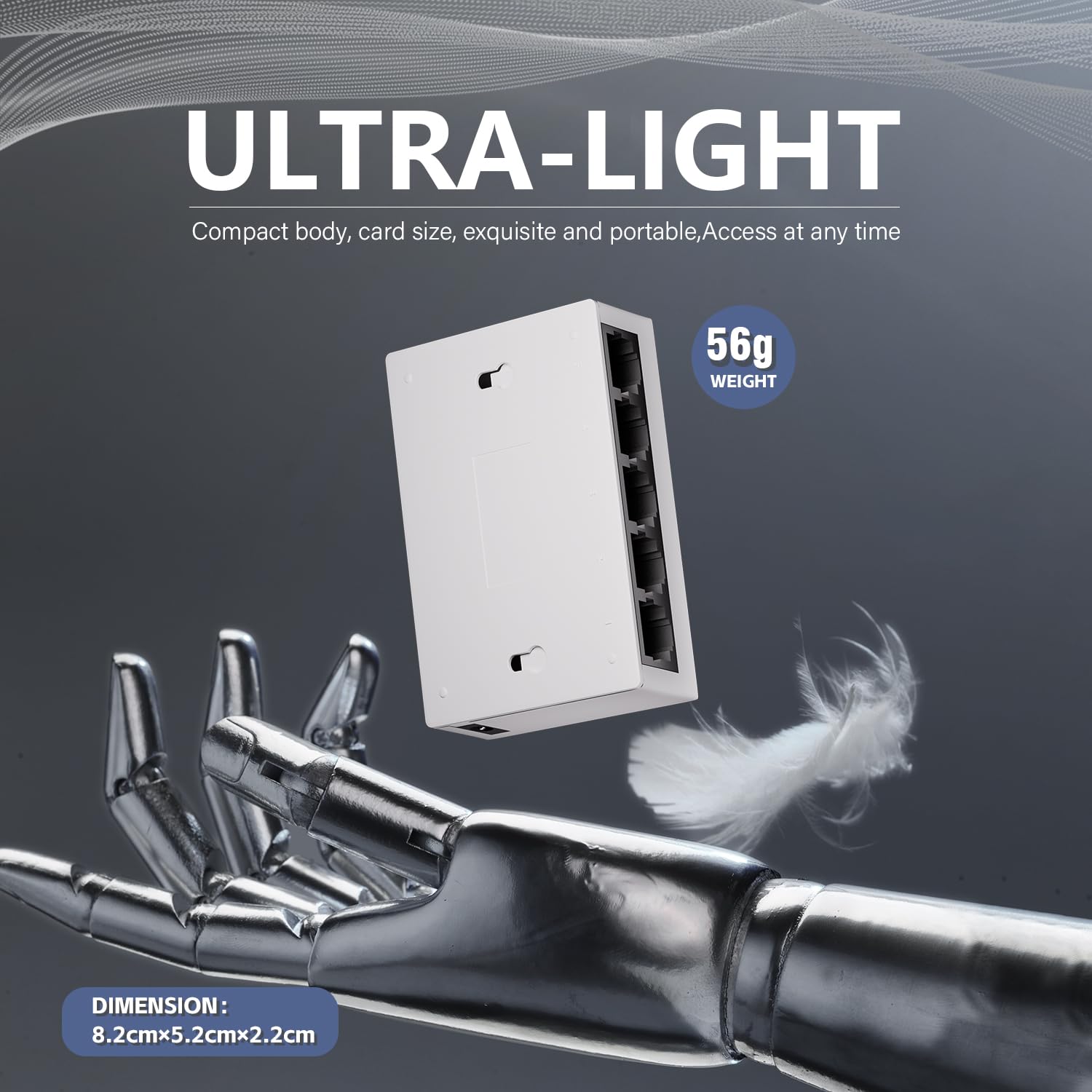 BLIYEE 5 Port Ethernet Switch, 10/100 Mbps Fast Desktop Ethernet Splitter, Unmanaged Network Switch | Plug & Play | Fanless Quiet | Desktop Design, White