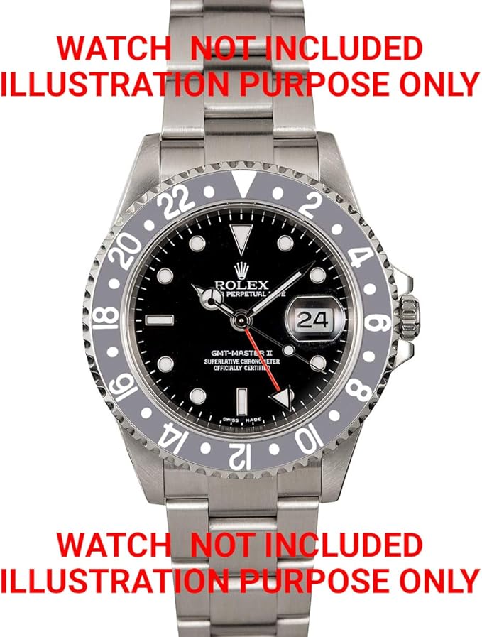Amazon.com: Bezel \u0026 Insert Compatible with Rolex GMT 16700 16710 16713  16718 16760 Sapahire S/Steel Grey : Ewatchparts: Clothing, Shoes \u0026 Jewelry