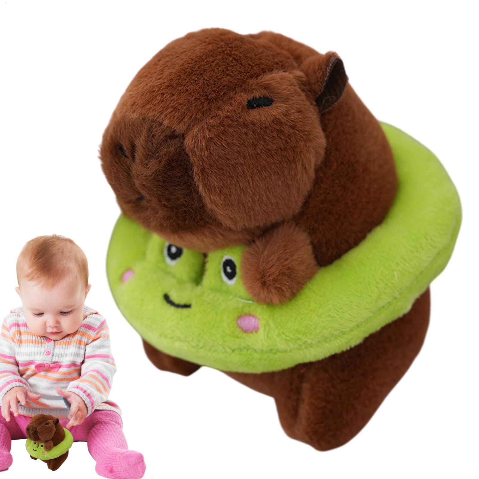 CADENA LLAVE CAPYBARA, CAMPARE LLAVE CAPYBARA - Muñeca de 4 pulgadas para la bolsa de natación súper suave - Banda de teclado de animales de peluche realistas, colgante de peluche para