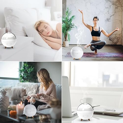 Miniatura 7 de eefaYIYIFA Mini difusores para aceites esenciales para habitación, difusor de aromaterapia de 3.5 fl oz, con sensor inteligente de luz nocturna, 2