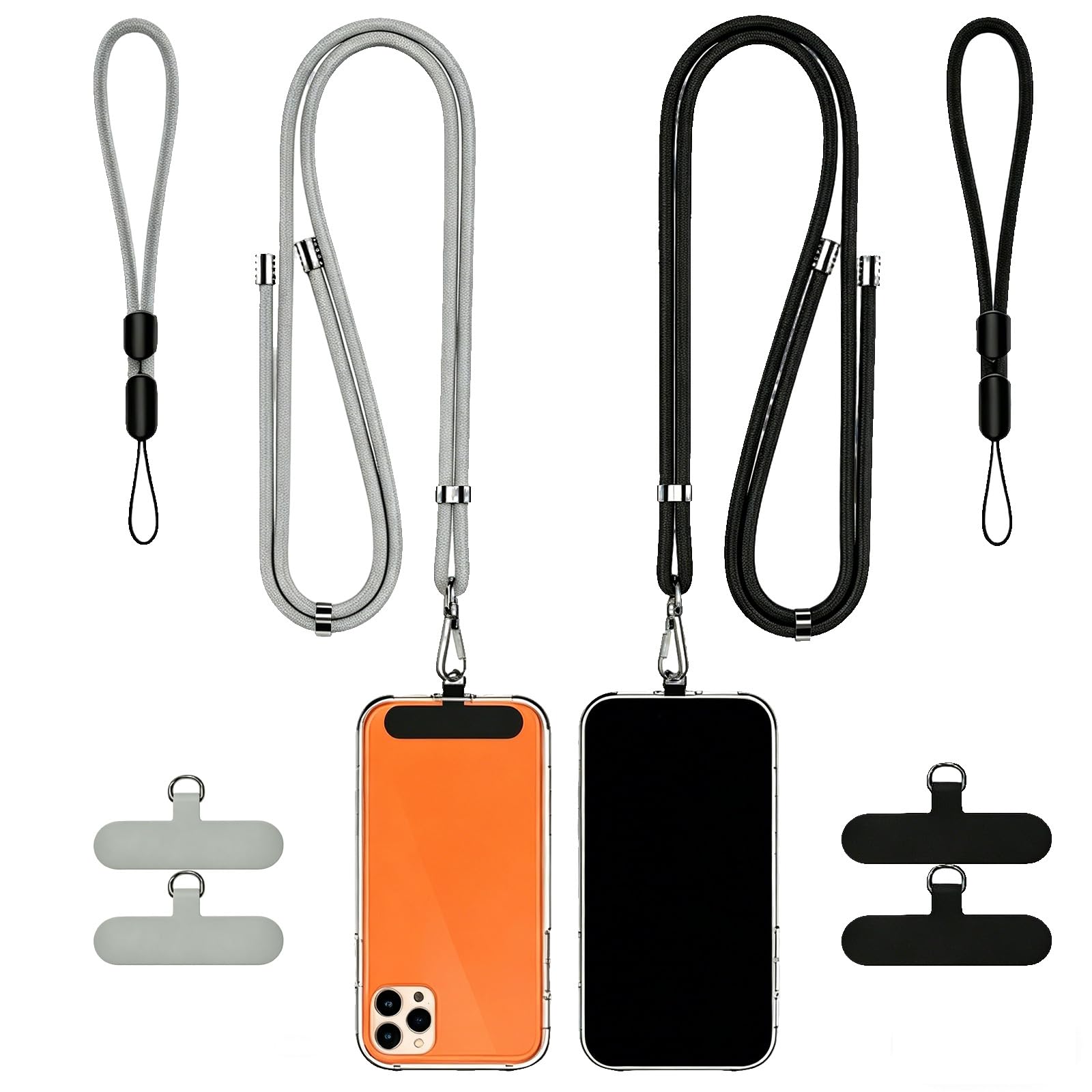 Phone Lanyard, Adjustable Phone Strap with 6mm and 4mm Lengths, Universal Mobile Hanging Chain for Outdoor Activities, Commuting and Pet Walking, Polyester Material-image-30