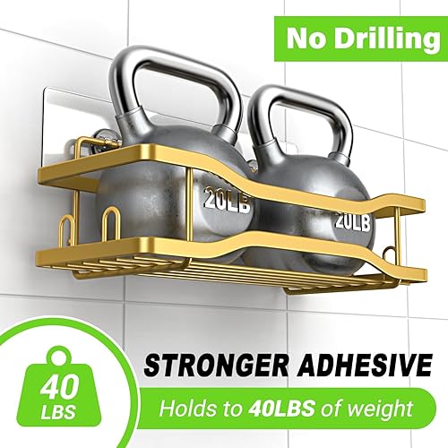 Miniatura 2 de Estante organizador de baño para ducha estante de ducha autoadhesivo con soporte para champú y jabón, organizador de baño inoxidable inoxidable para