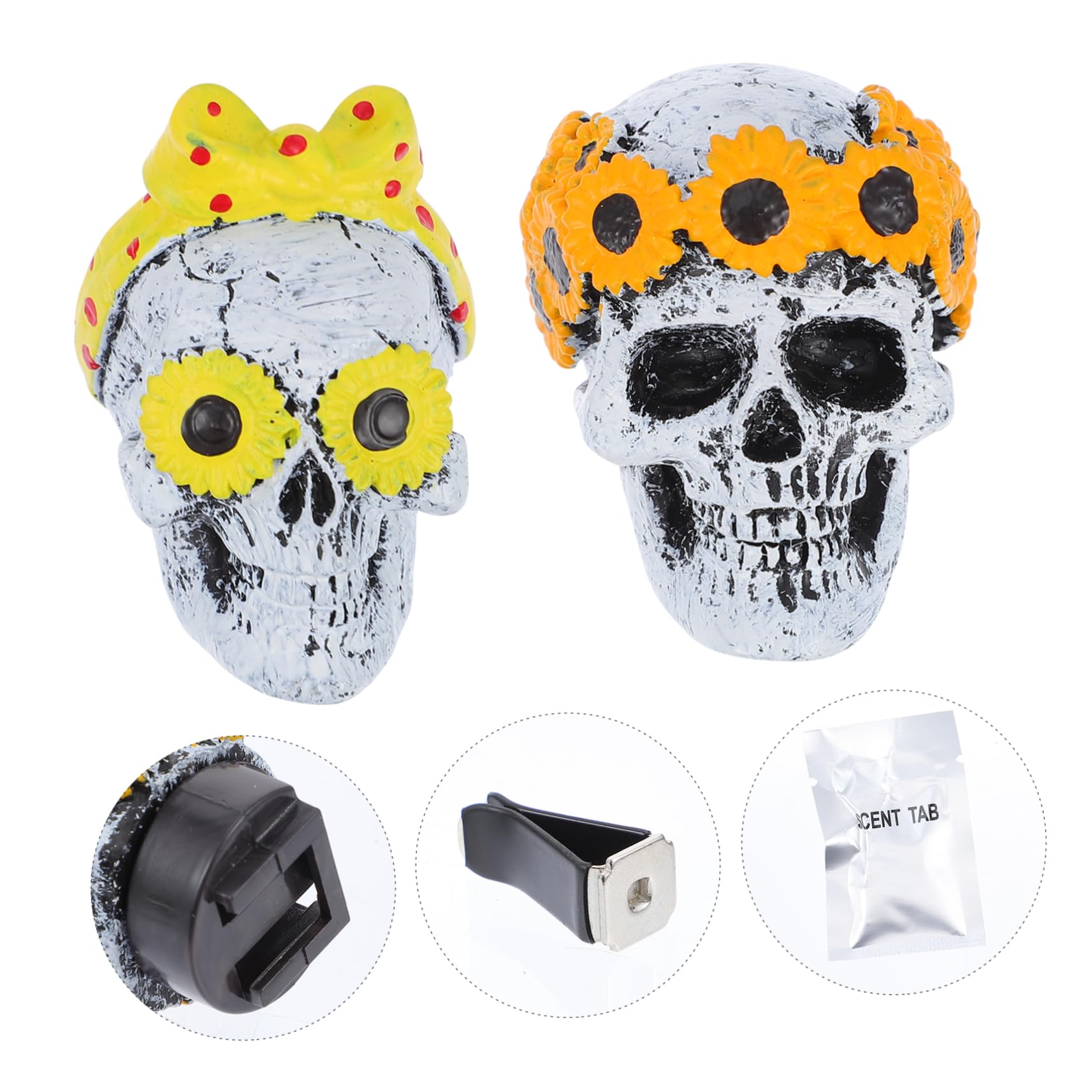 CALLARON 6sätze Ghost Head Aromatherapy Clip Set Für Auto Duftclip Zur Innenraumdekoration Für Frischen Geruch Für Männer Und Frauen Für An Feiertagen Und Anlässe